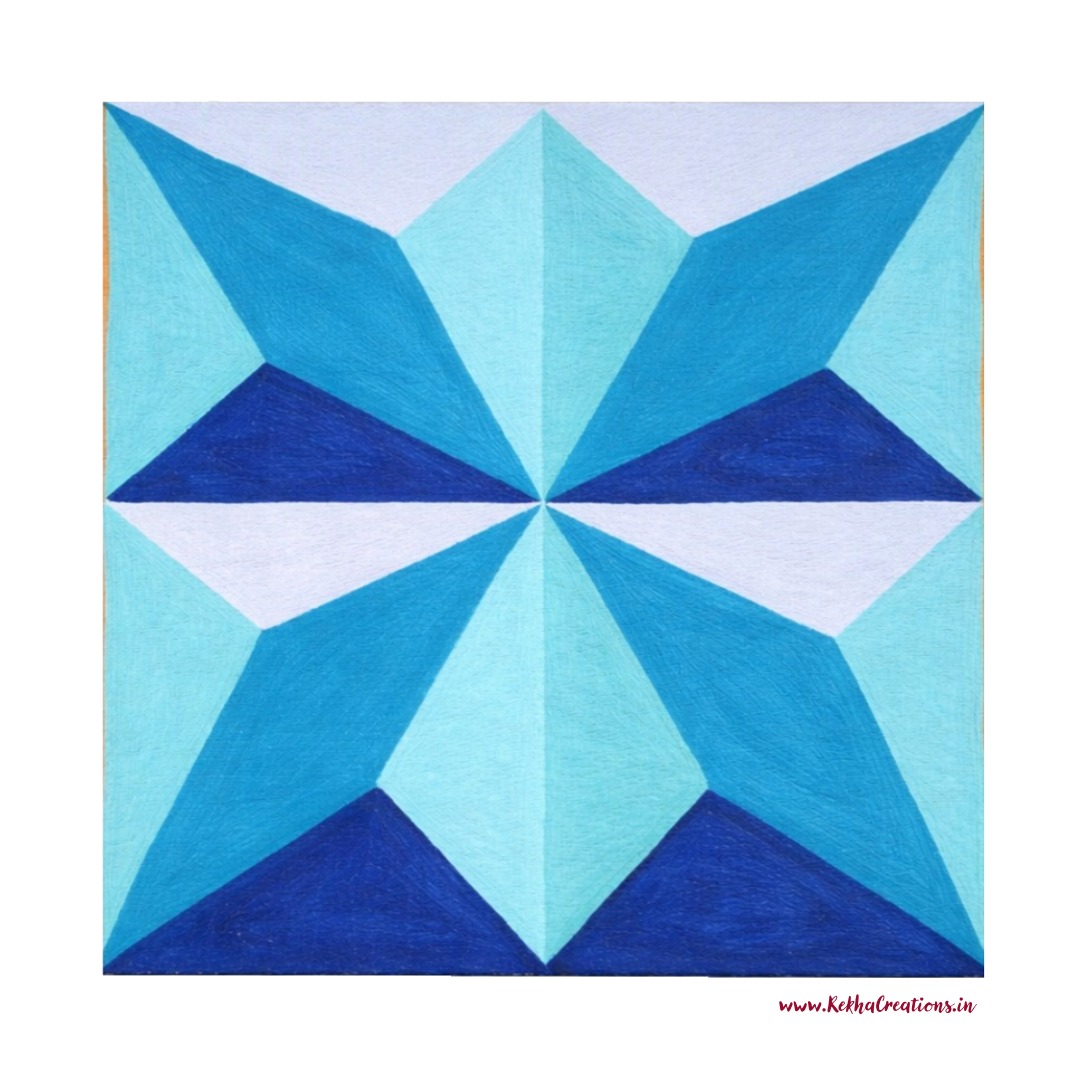 3D Geometric Star Pattern Painting